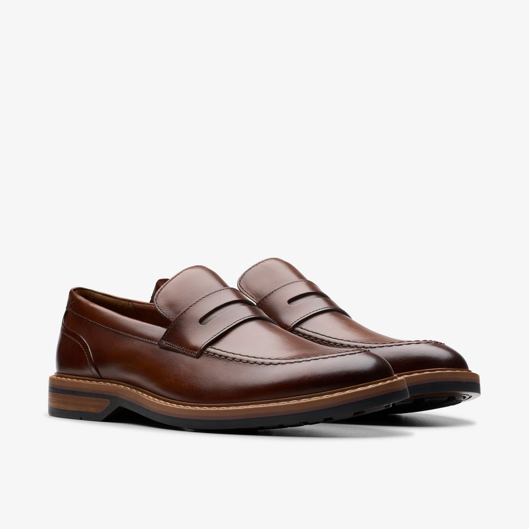 Mens Aldwin Step Mid Tan Leather Loafer Shoes - Image 9