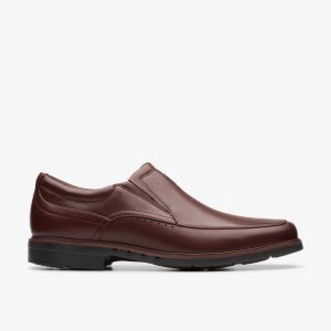 Mens Un Kendric Go Mahogany Leather Loafer| Clarks