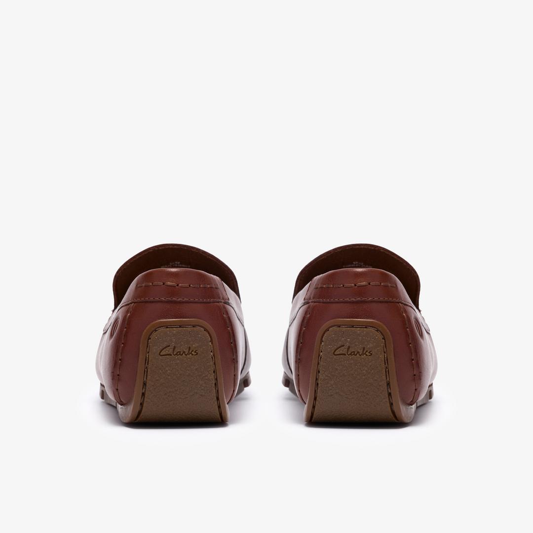 Mens Corsley Plain Tan Leather Loafers - Image 8