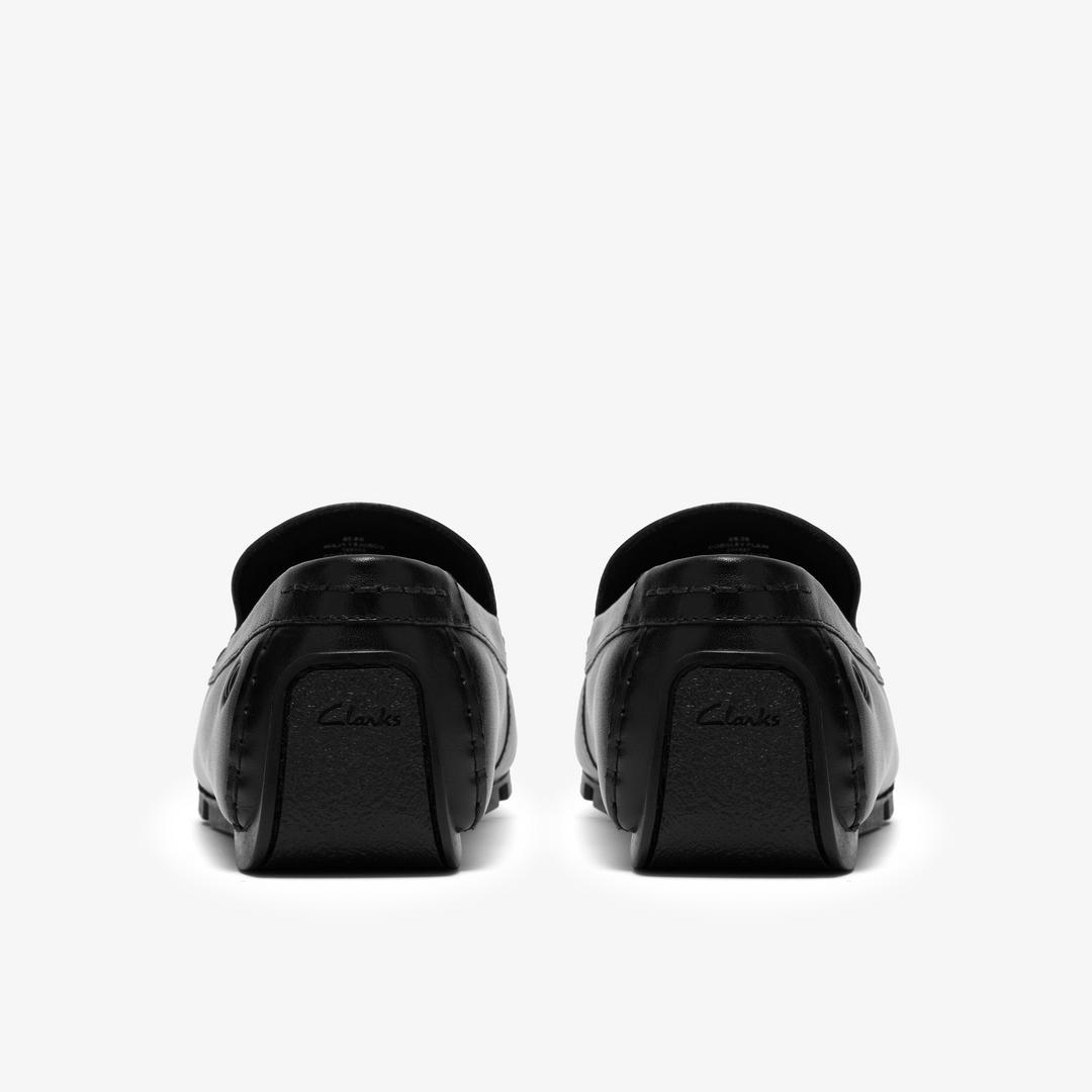 Mens Corsley Plain Black Leather Loafers - Image 5