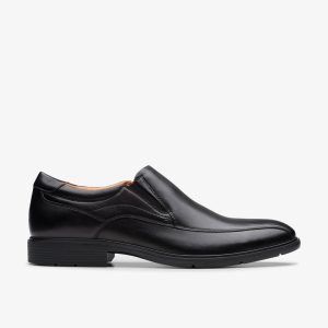 Mens Eldredge Step Black Leather Loafer