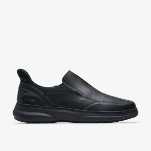 Mens Mullan Step Black Leather Shoes