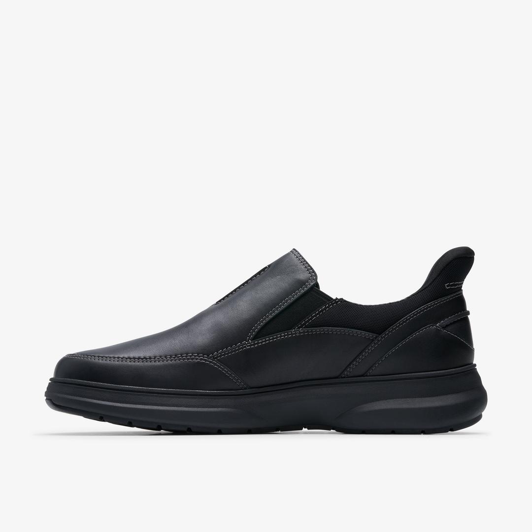 Mens Mullan Step Black Leather Shoes - Image 2