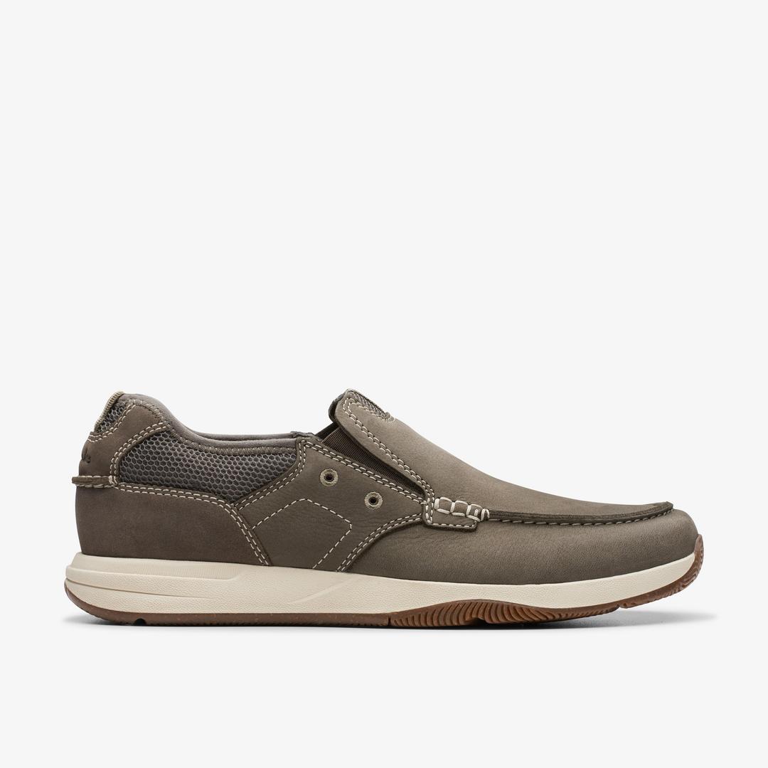 Mens Sailview Step Taupe Nubuck Slip-On Boat Shoes