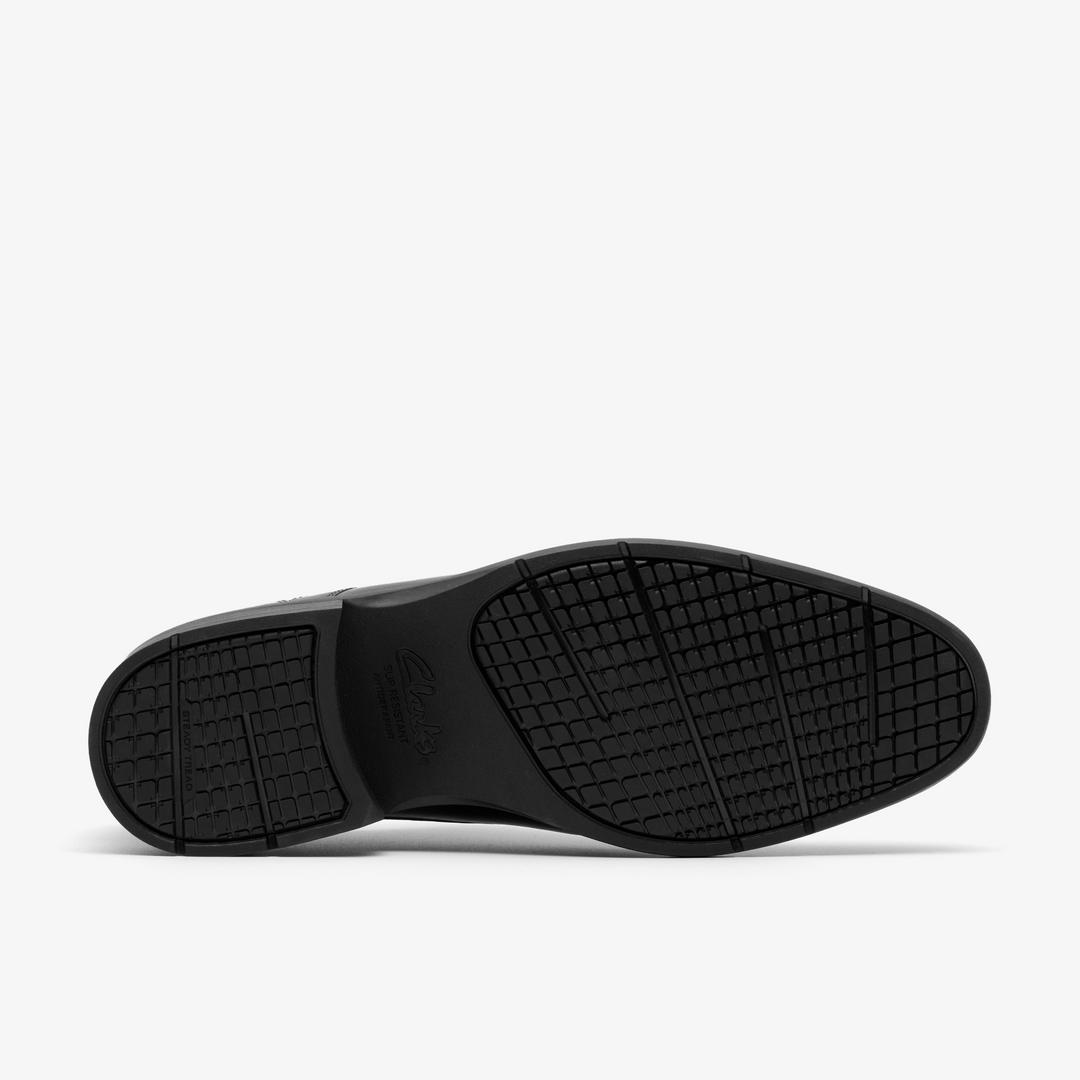 Mens Steadwell Cap Black Leather Oxfords - Image 3