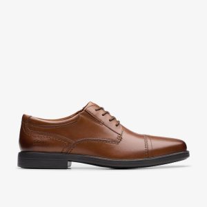 Mens Dresslite Cap Tan Leather Oxford