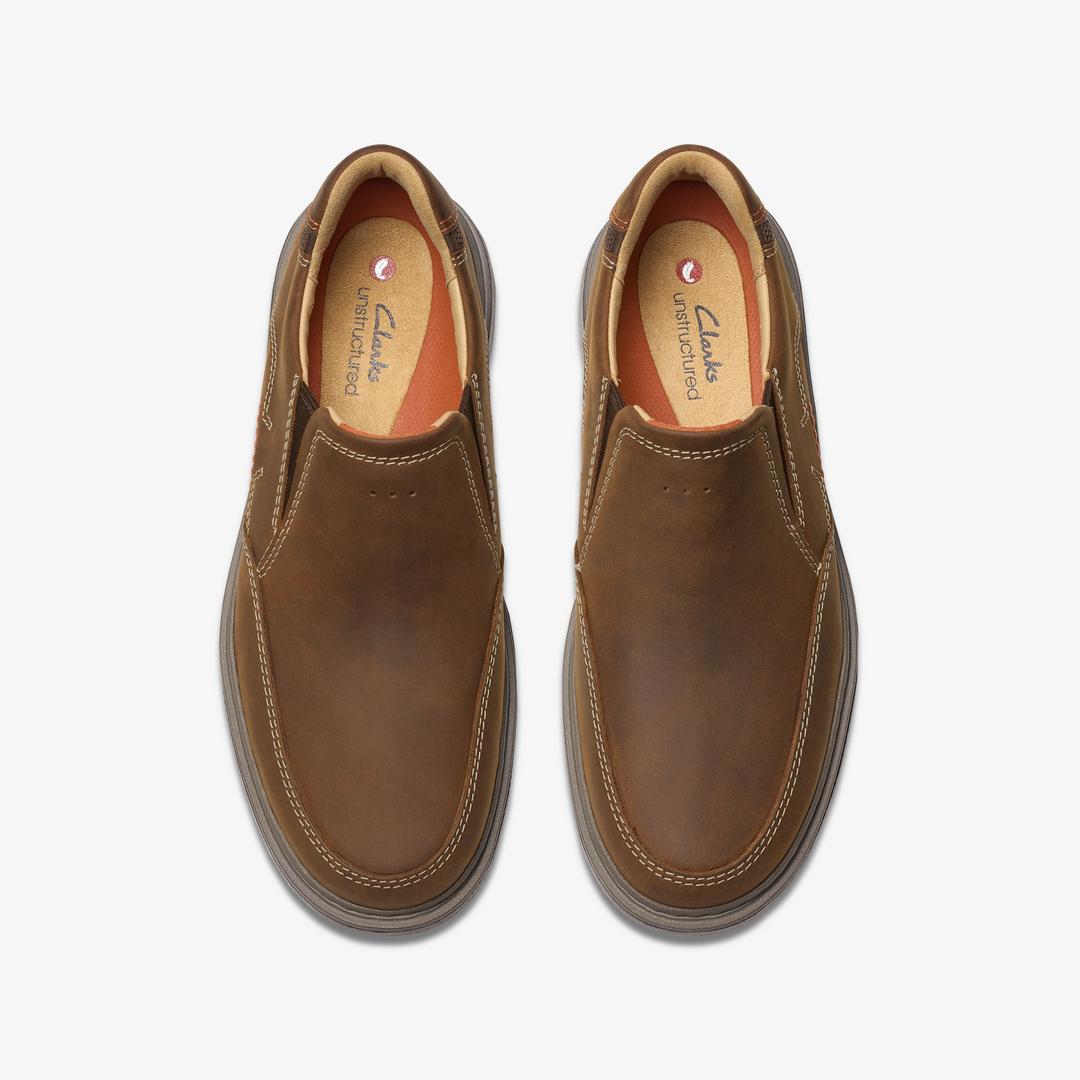 Mens Un Briley Step Beeswax Leather Loafer Shoes| Clarks - Image 6