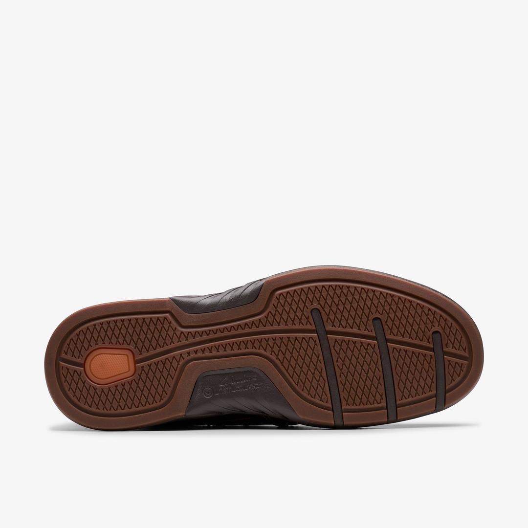 Mens Un Briley Step Mahogany Leather Loafer Shoes| Clarks - Image 3