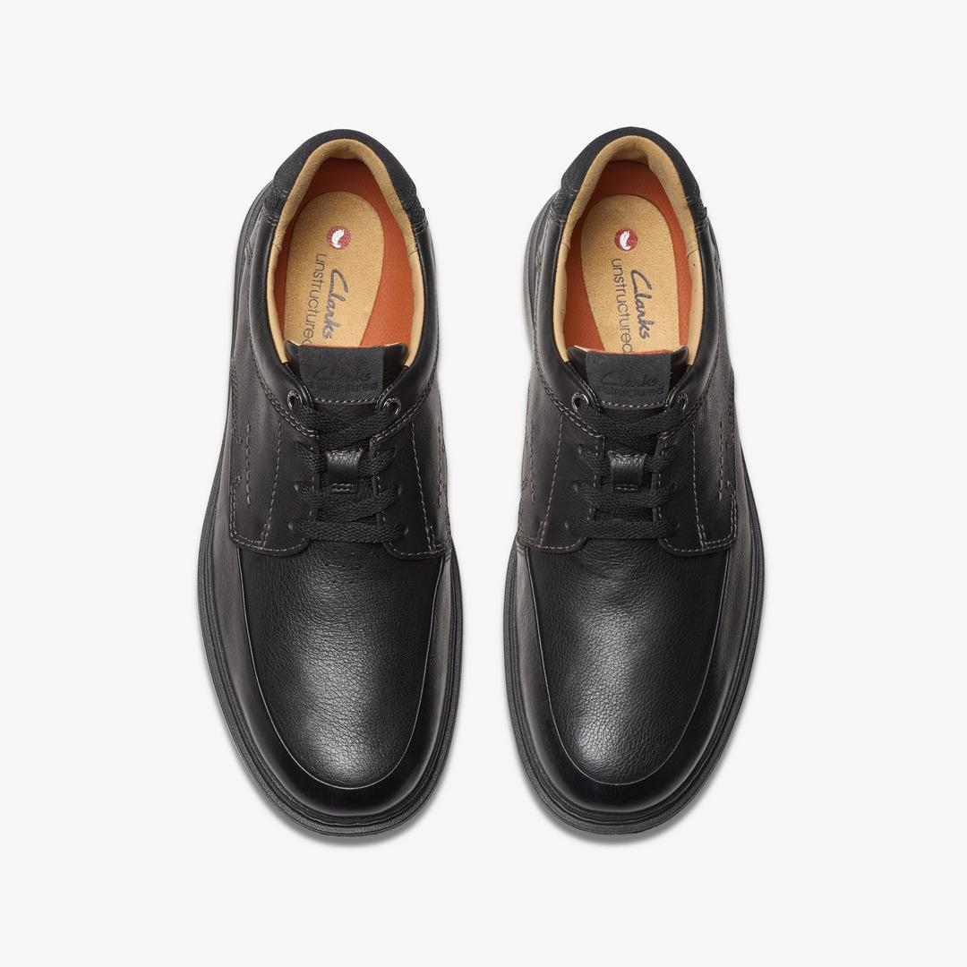 Mens Un Briley Lace Black Leather Oxford Shoes| Clarks - Image 6