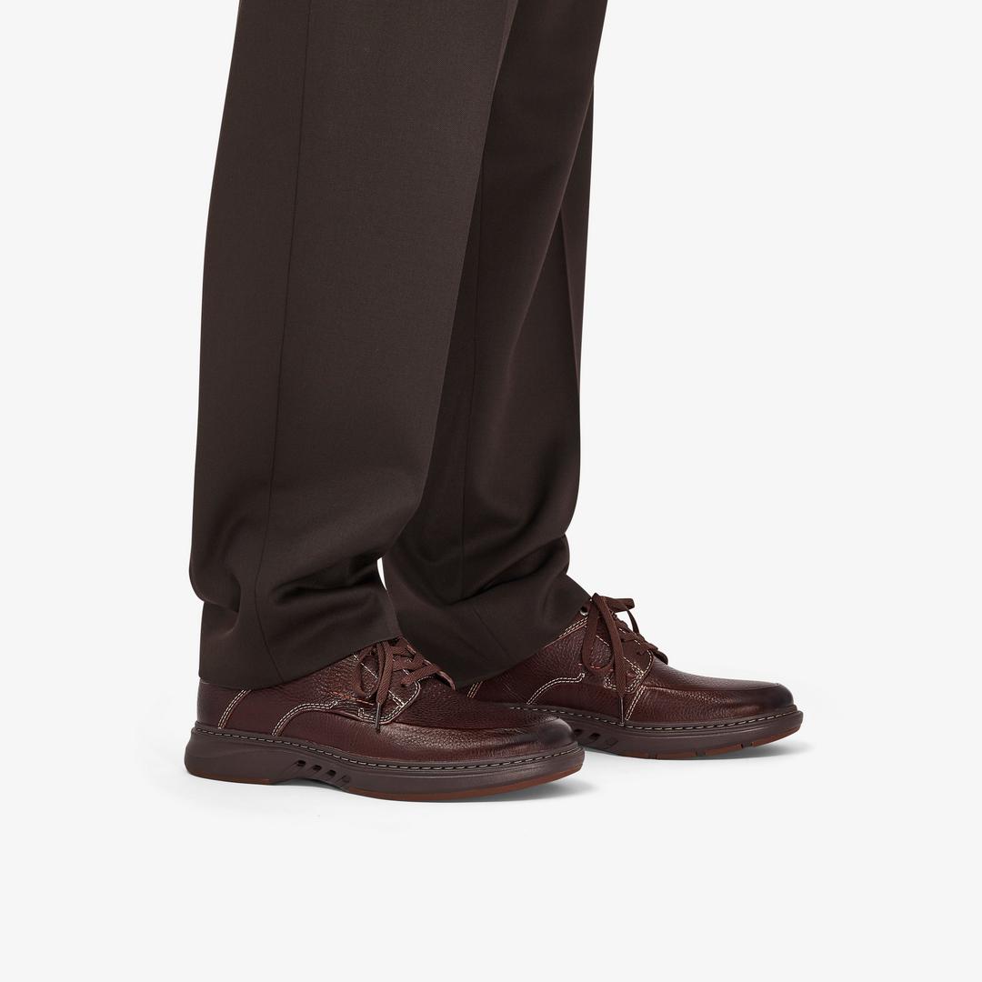 Mens Un Briley Lace Mahogany Leather Shoes| Clarks - Image 2