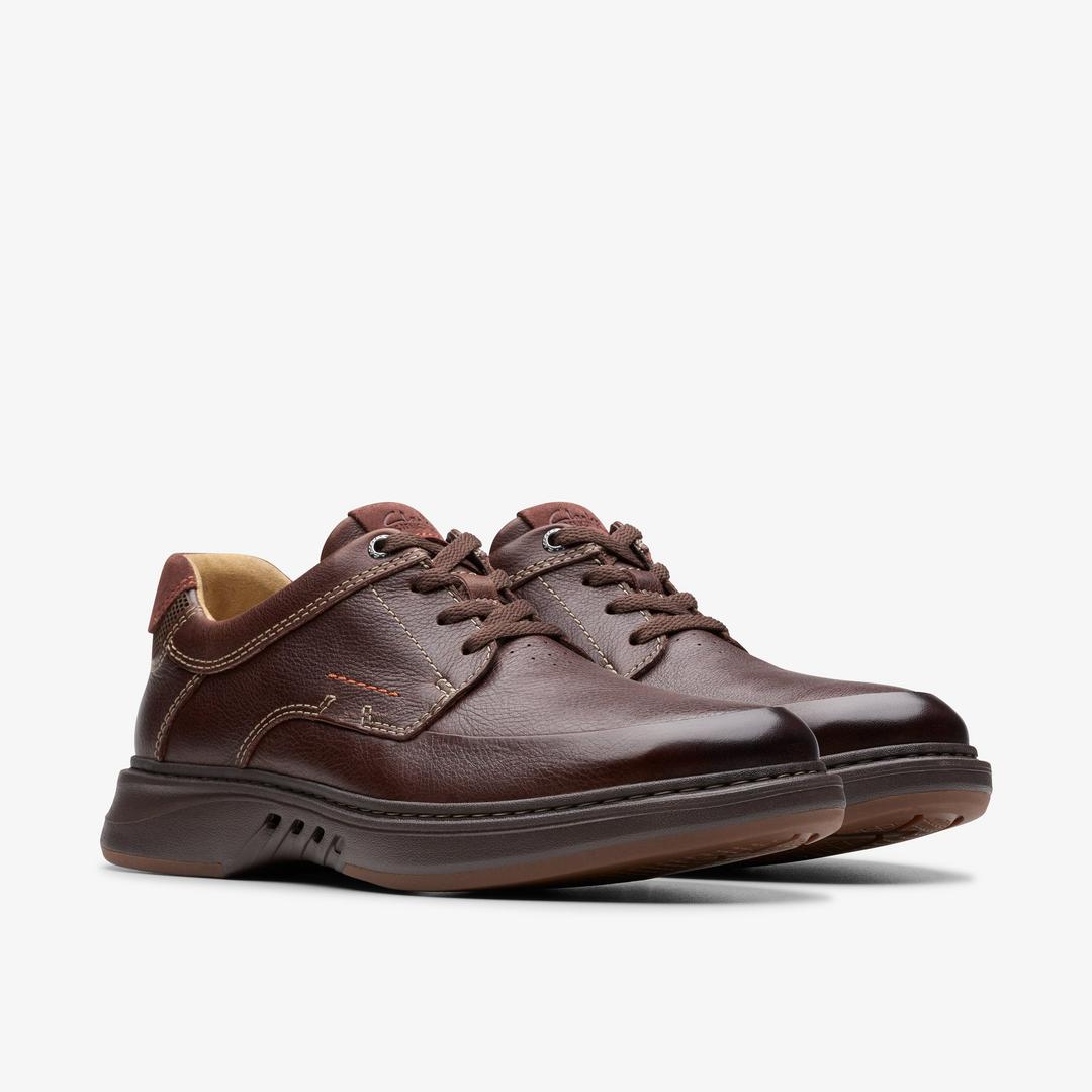 Mens Un Briley Lace Mahogany Leather Shoes| Clarks - Image 5