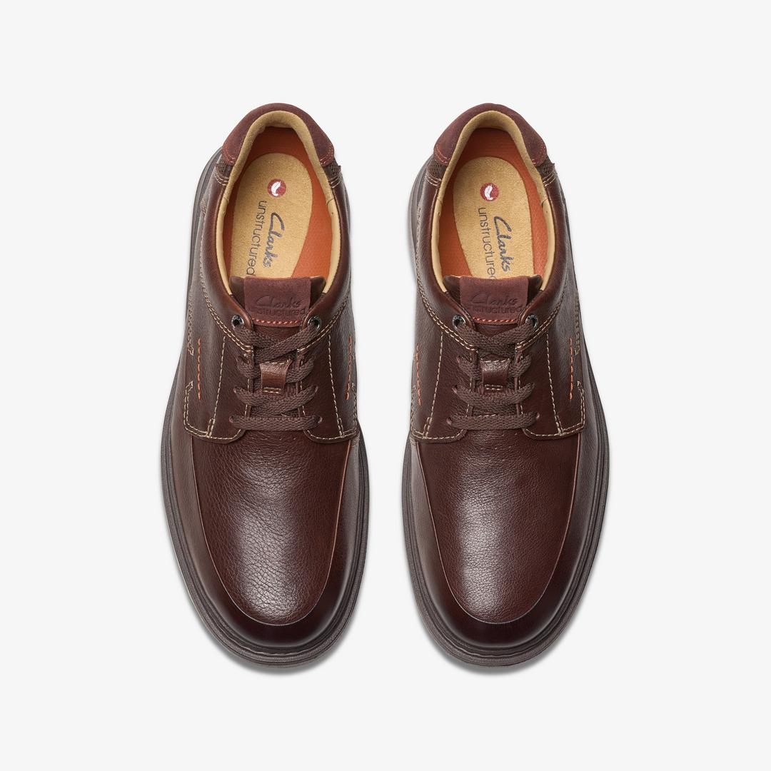 Mens Un Briley Lace Mahogany Leather Shoes| Clarks - Image 7