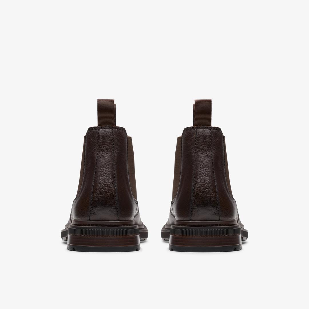 Mens Burchill Up Dark Brown Leather Chelsea Boots - Image 5