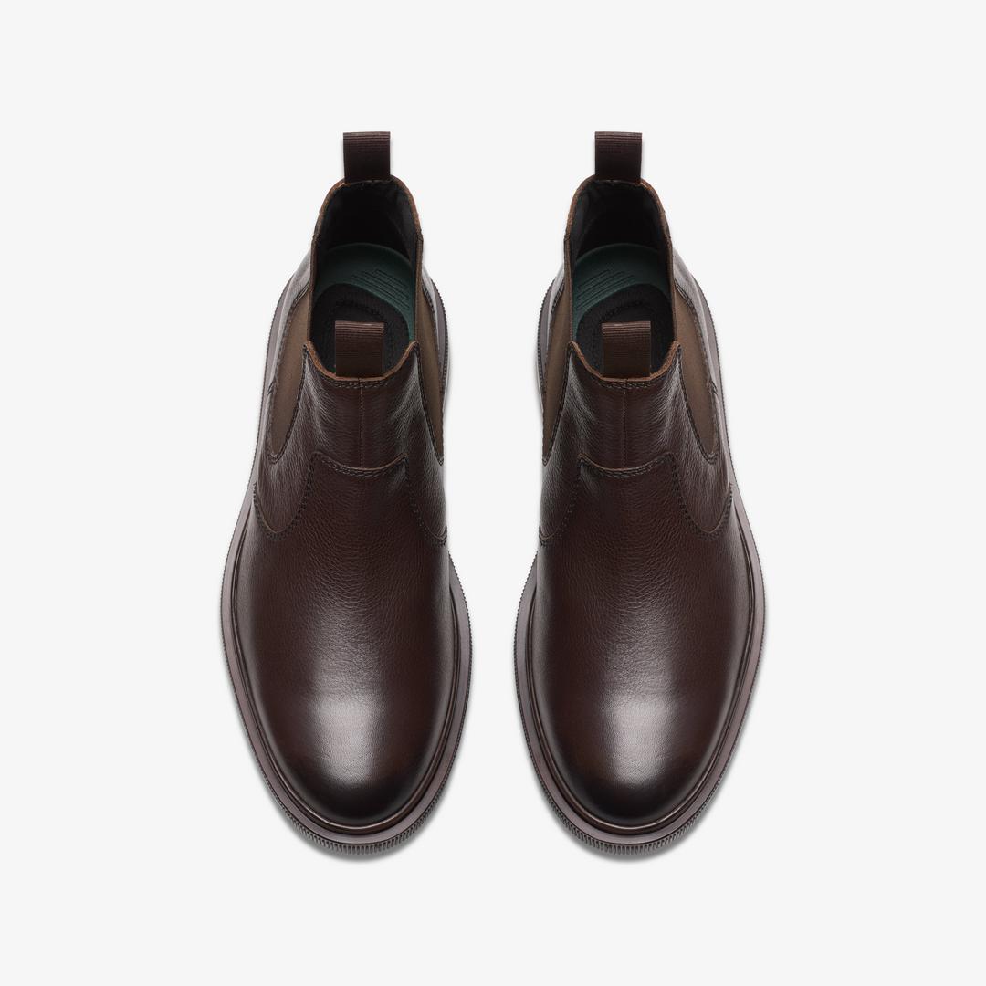 Mens Burchill Up Dark Brown Leather Chelsea Boots - Image 6