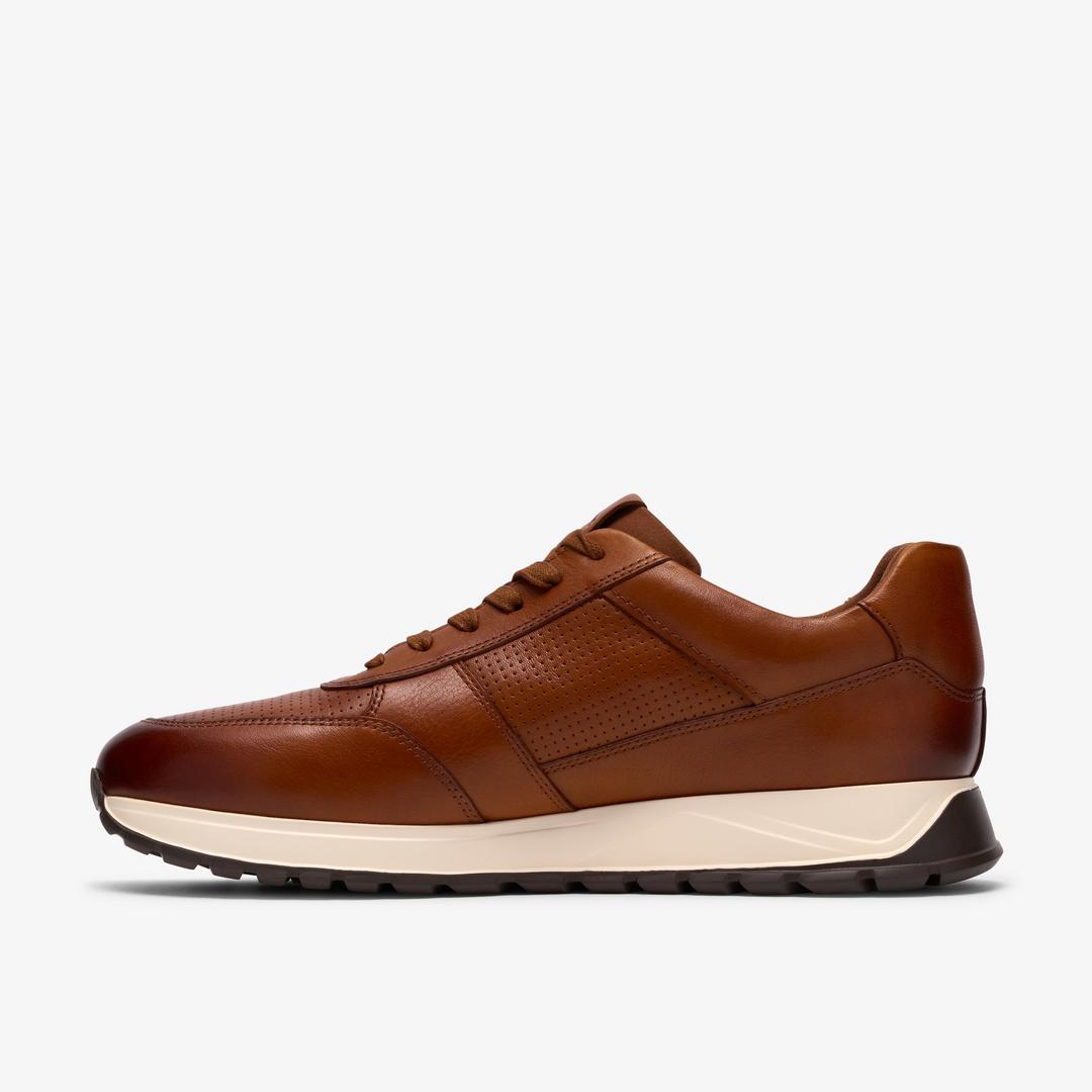Mens Radwell Tie Tan Leather Sneakers - Image 4
