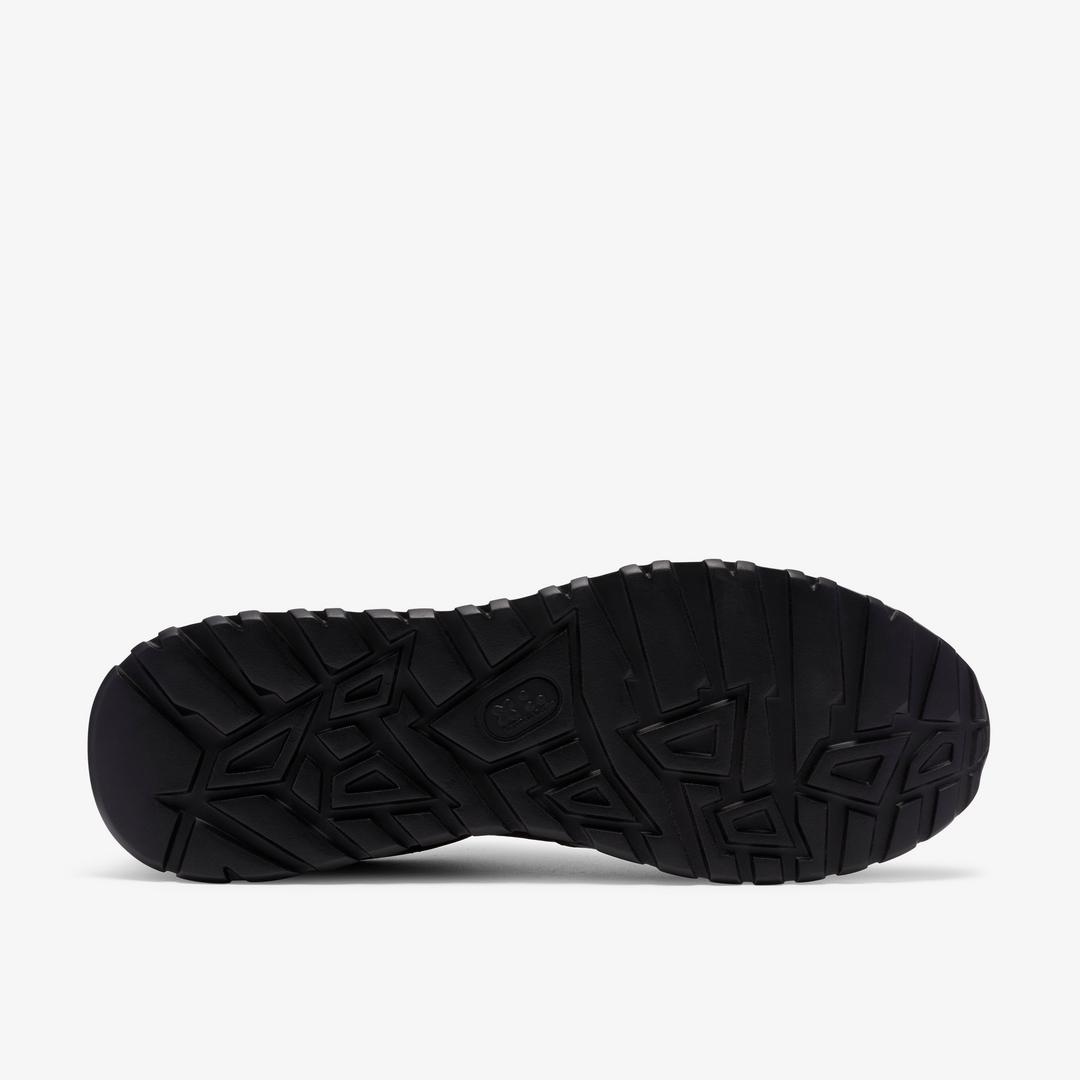 Mens Radwell Tie Black Leather Sneakers - Image 3