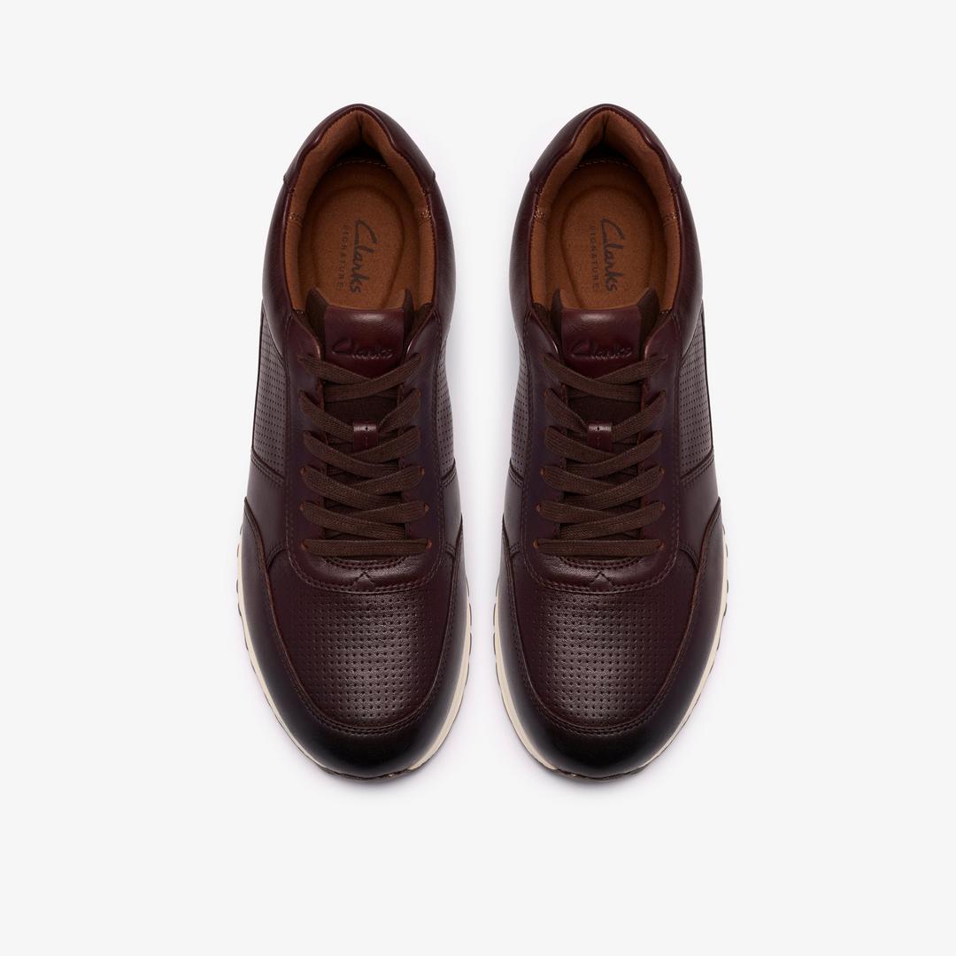 Mens Radwell Tie Brown Leather Sneakers - Image 7