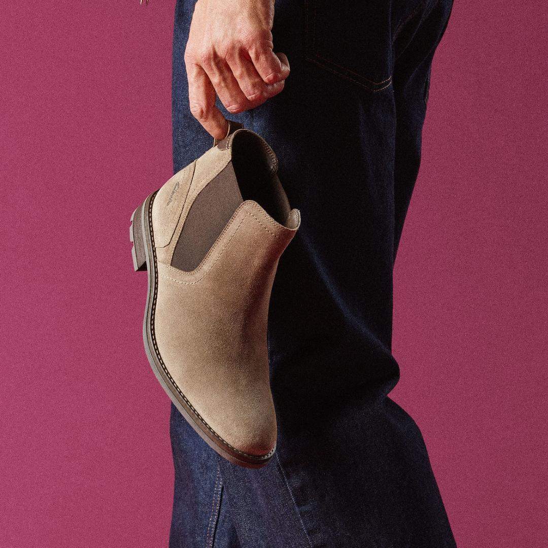 Mens Emmet Easy Stone Suede Ankle Boots - Image 9