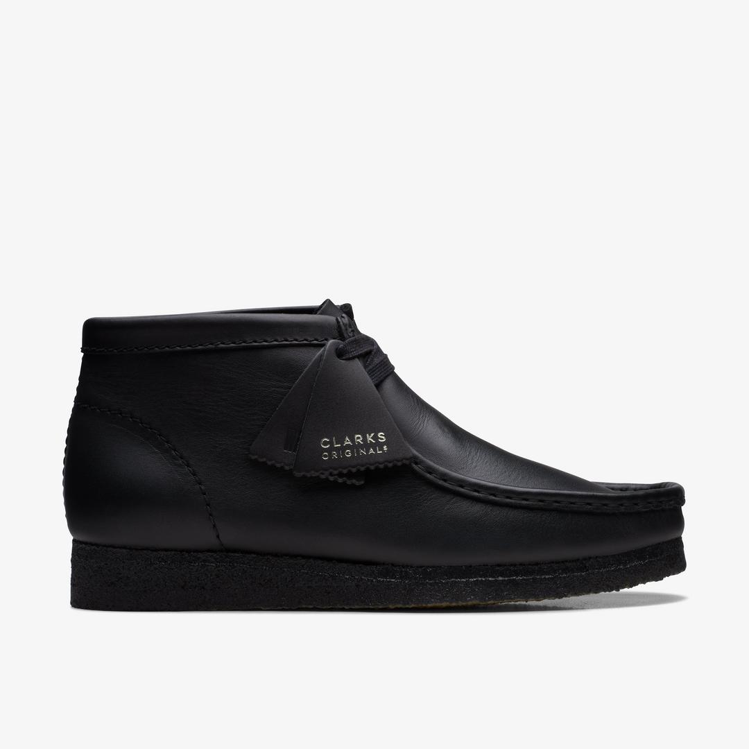 Men's Wallabee? Boot Black Leather Boots