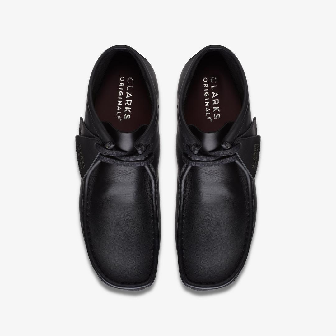 Men's Wallabee? Boot Black Leather Boots - Image 6