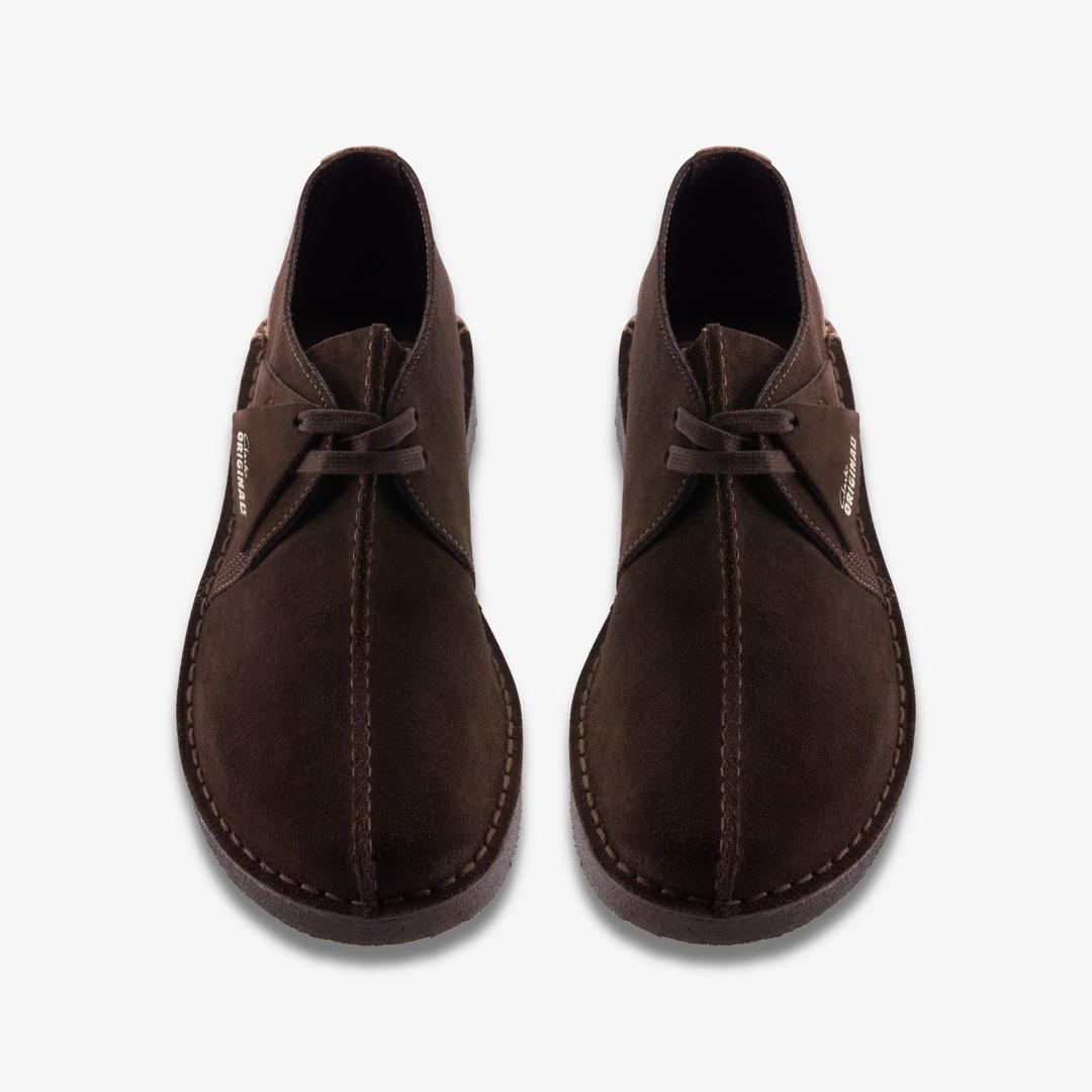 Mens Desert Trek Dark Brown Shoes US - Image 6