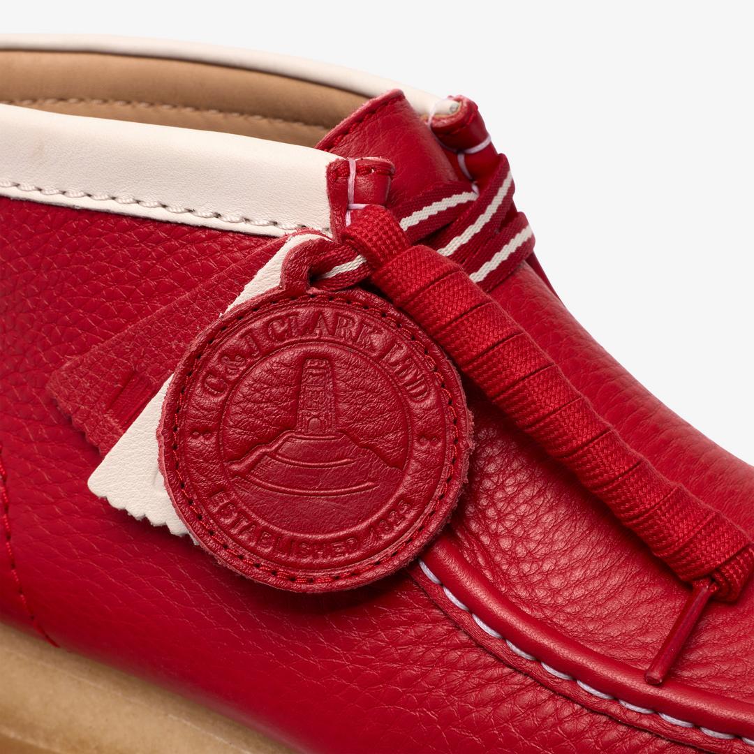 Mens Walla Boot RB Red Leather Wallabees - Image 10