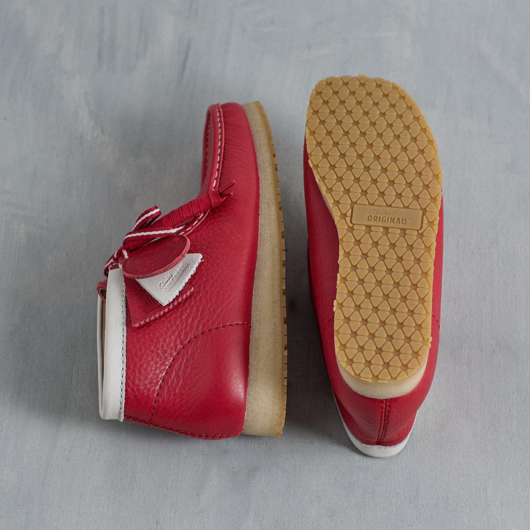 Mens Walla Boot RB Red Leather Wallabees - Image 3