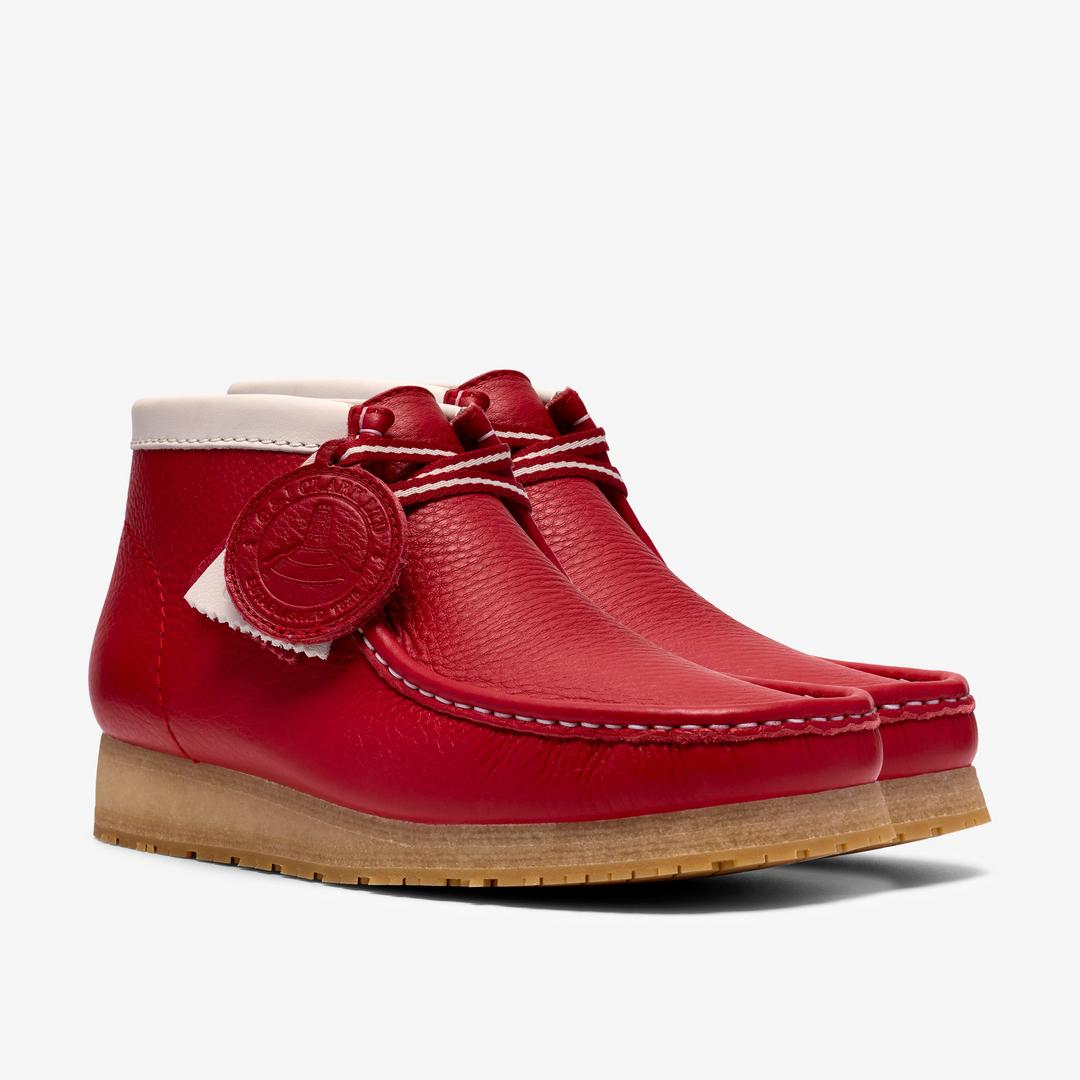 Mens Walla Boot RB Red Leather Wallabees - Image 6