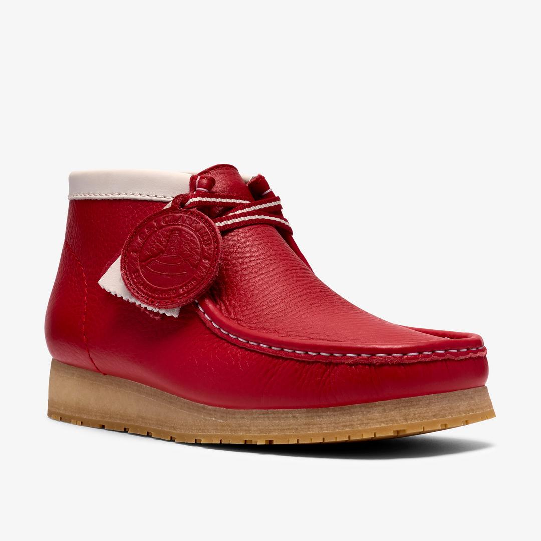 Mens Walla Boot RB Red Leather Wallabees - Image 9