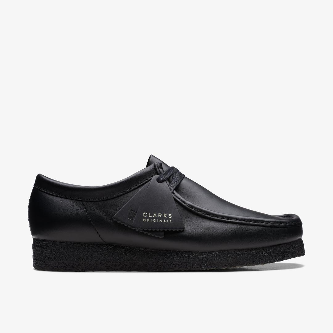 Men's Wallabee? Black Leather Shoes