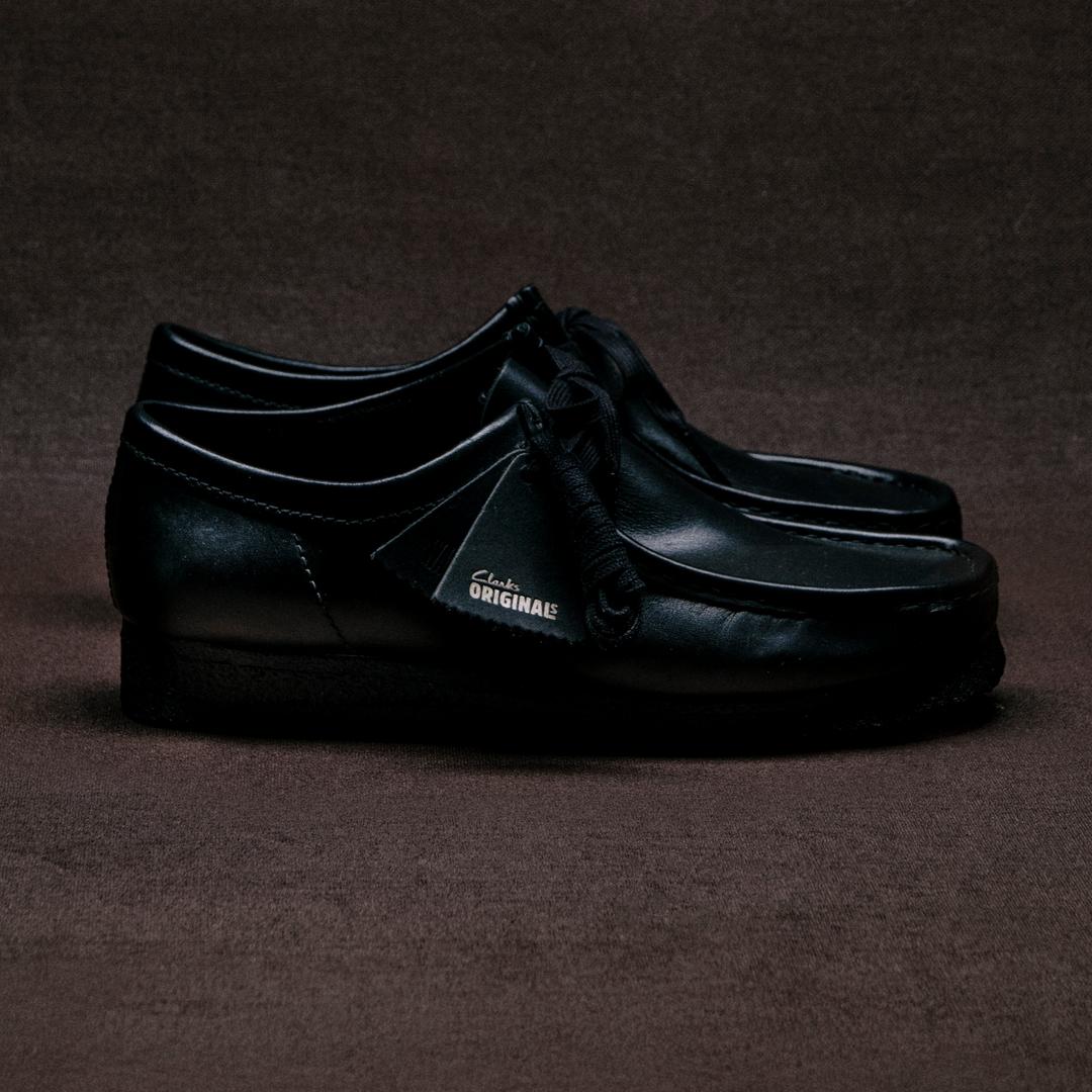 Men's Wallabee? Black Leather Shoes - Image 2