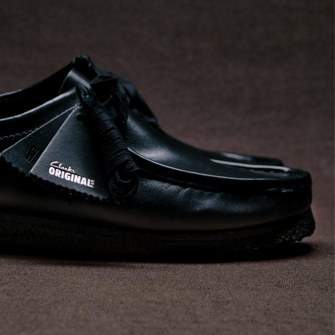 Men's Wallabee? Black Leather Shoes - Image 3