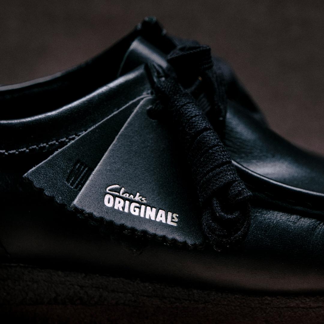 Men's Wallabee? Black Leather Shoes - Image 4