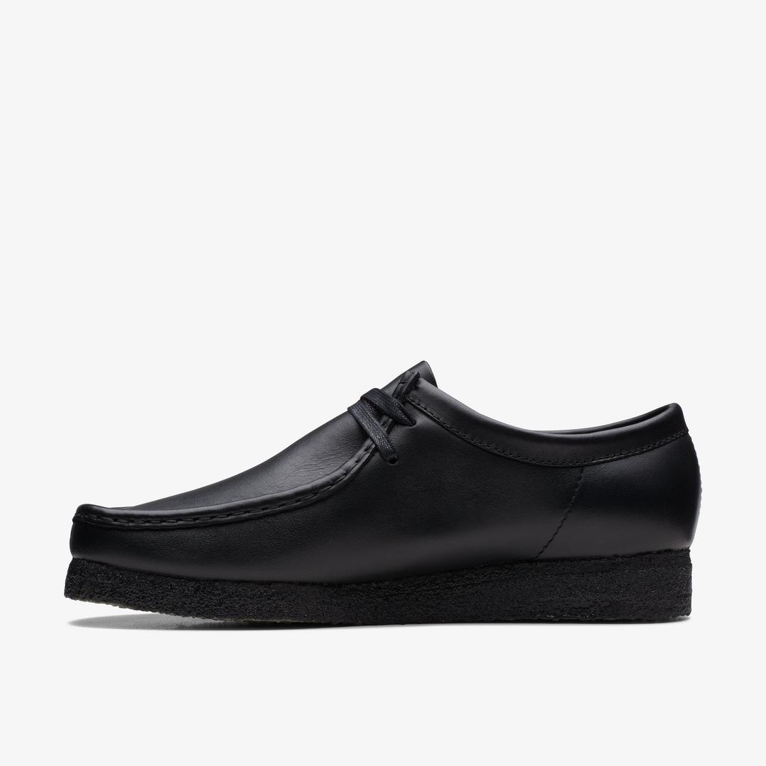 Men's Wallabee? Black Leather Shoes - Image 5