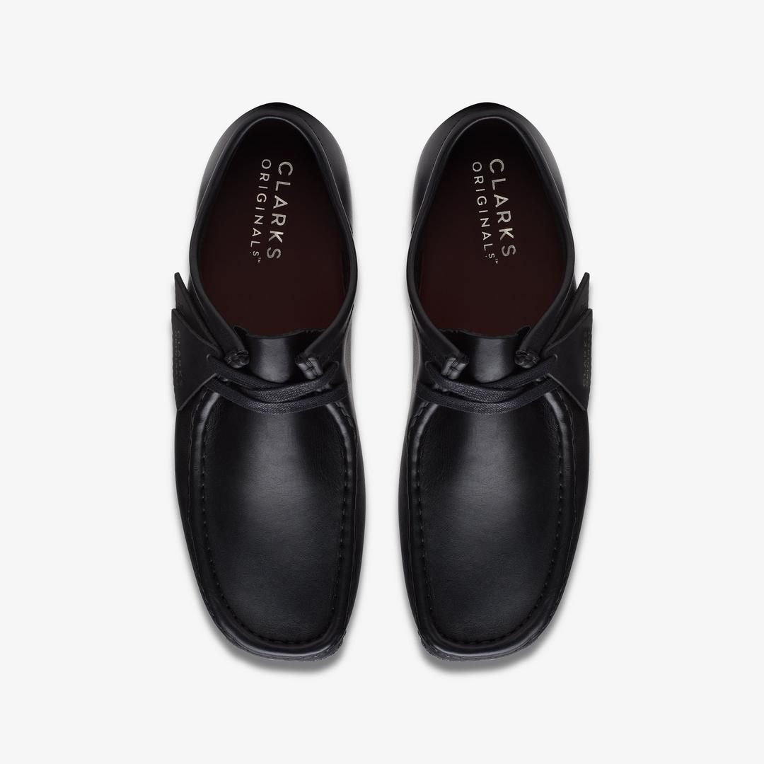 Men's Wallabee? Black Leather Shoes - Image 9