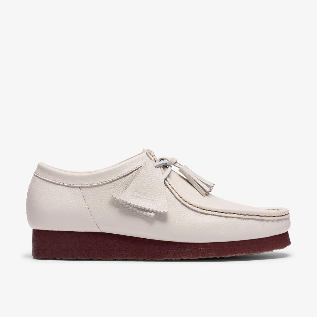 Mens Wallabee White Leather