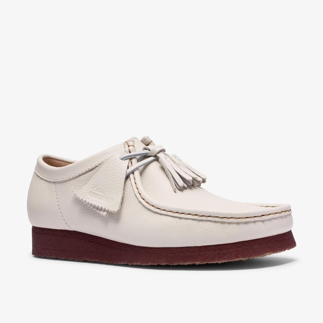 Mens Wallabee White Leather - Image 7