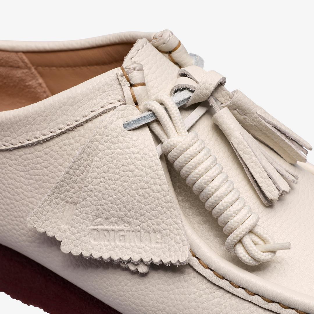 Mens Wallabee White Leather - Image 8