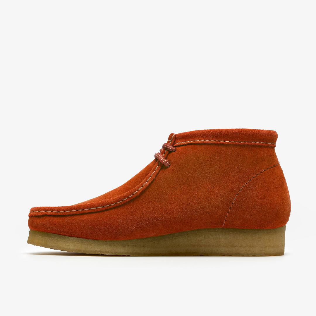 Mens Wallabee Boot Orange Suede Wallabees - Image 2