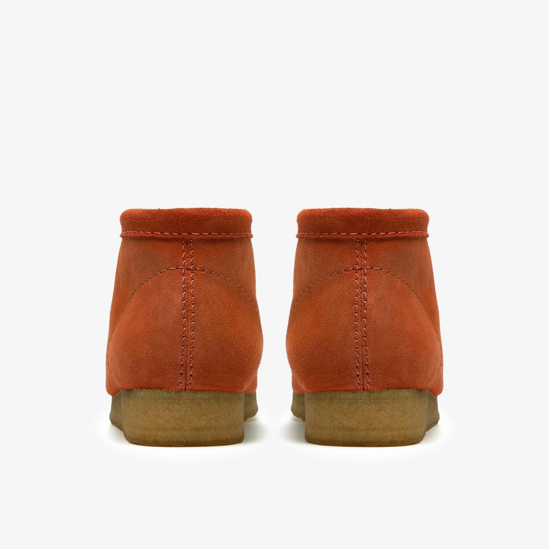 Mens Wallabee Boot Orange Suede Wallabees - Image 5