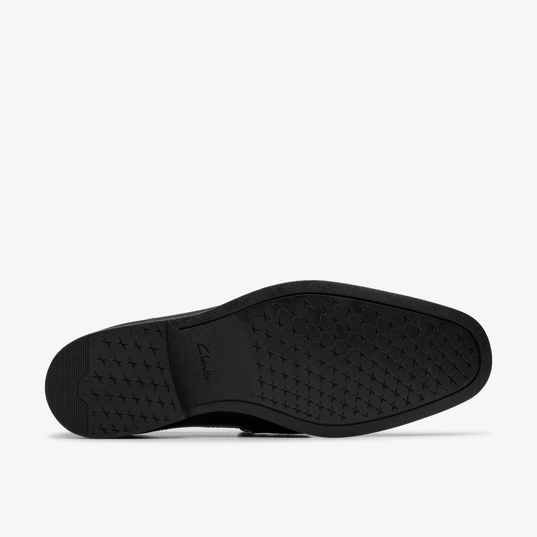 Mens Paulton Lo Black Leather Loafers - Image 3