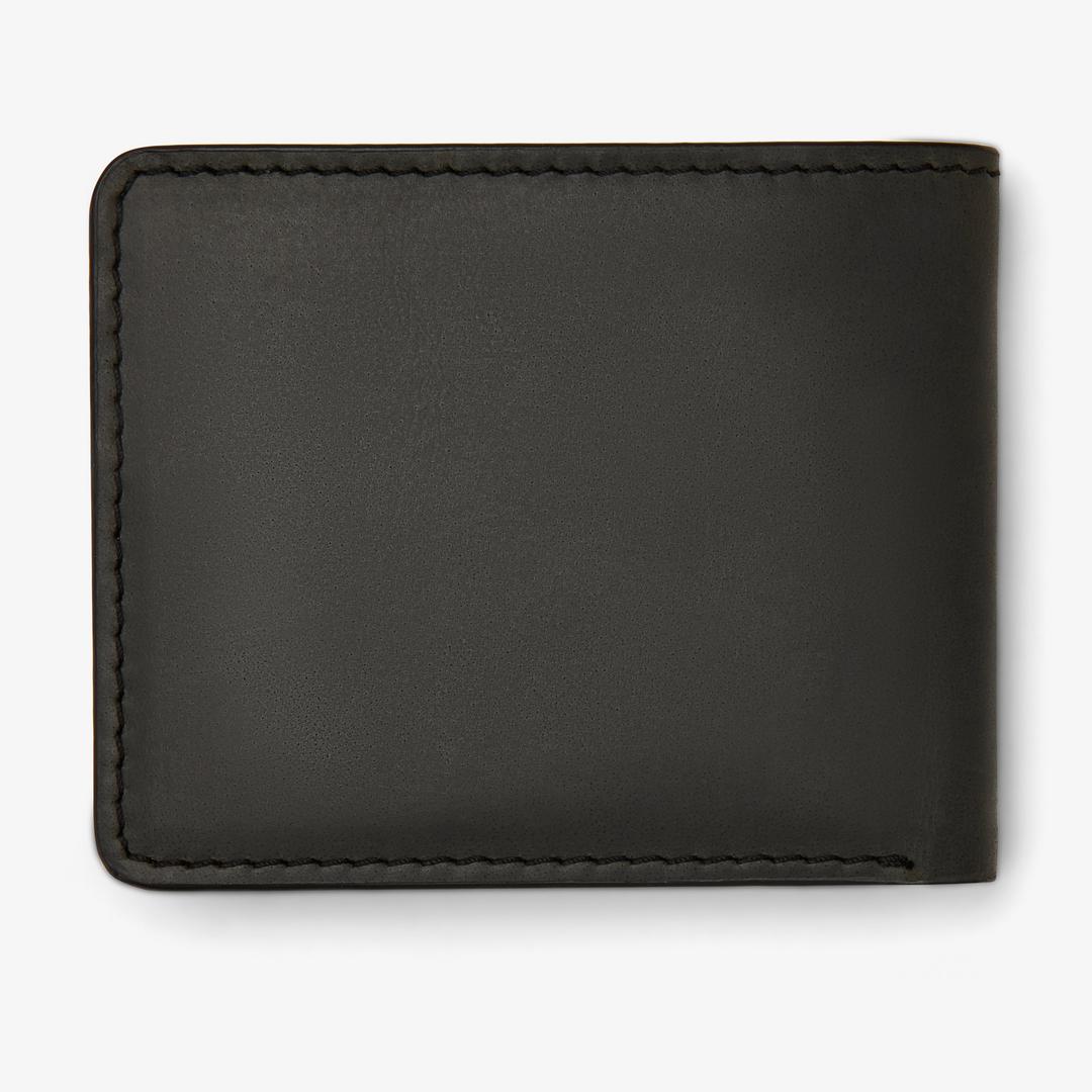 Mens Buff Waxy Passport Wallet Black US - Image 2