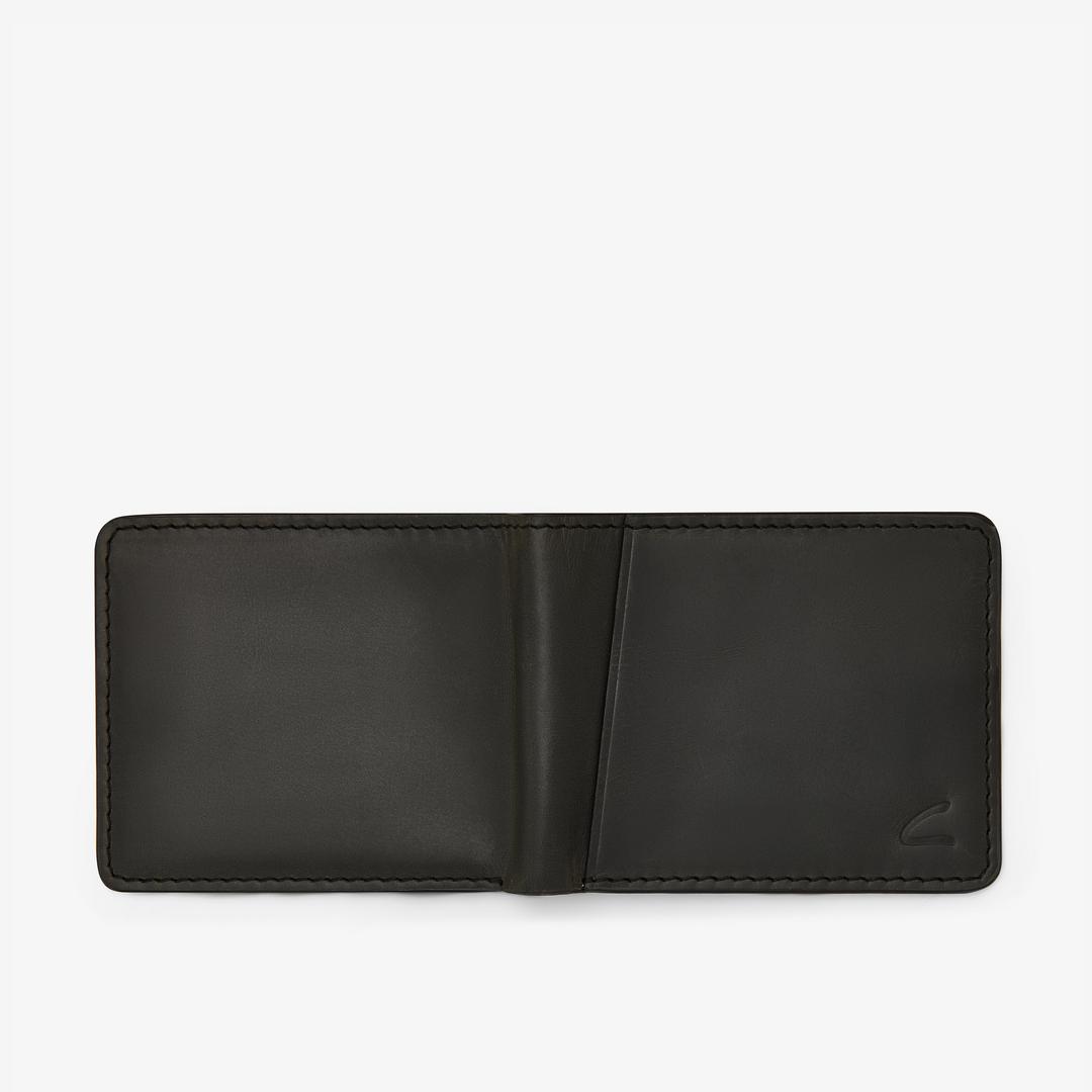 Mens Buff Waxy Passport Wallet Black US - Image 4