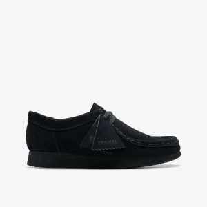 Kids Wallabee Older Black Suede Shoes