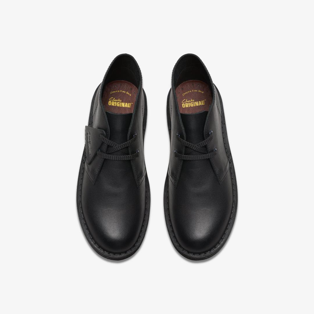 BOYS Desert Boot Older Black Leather Boots US - Image 6