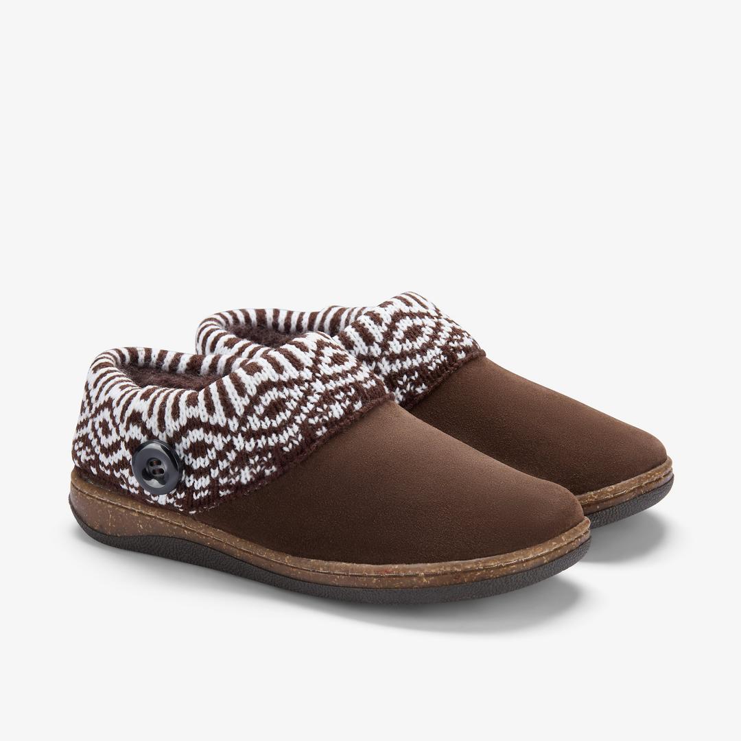 Womens Willowdean Sweater Dark Brown Slippers - Image 5