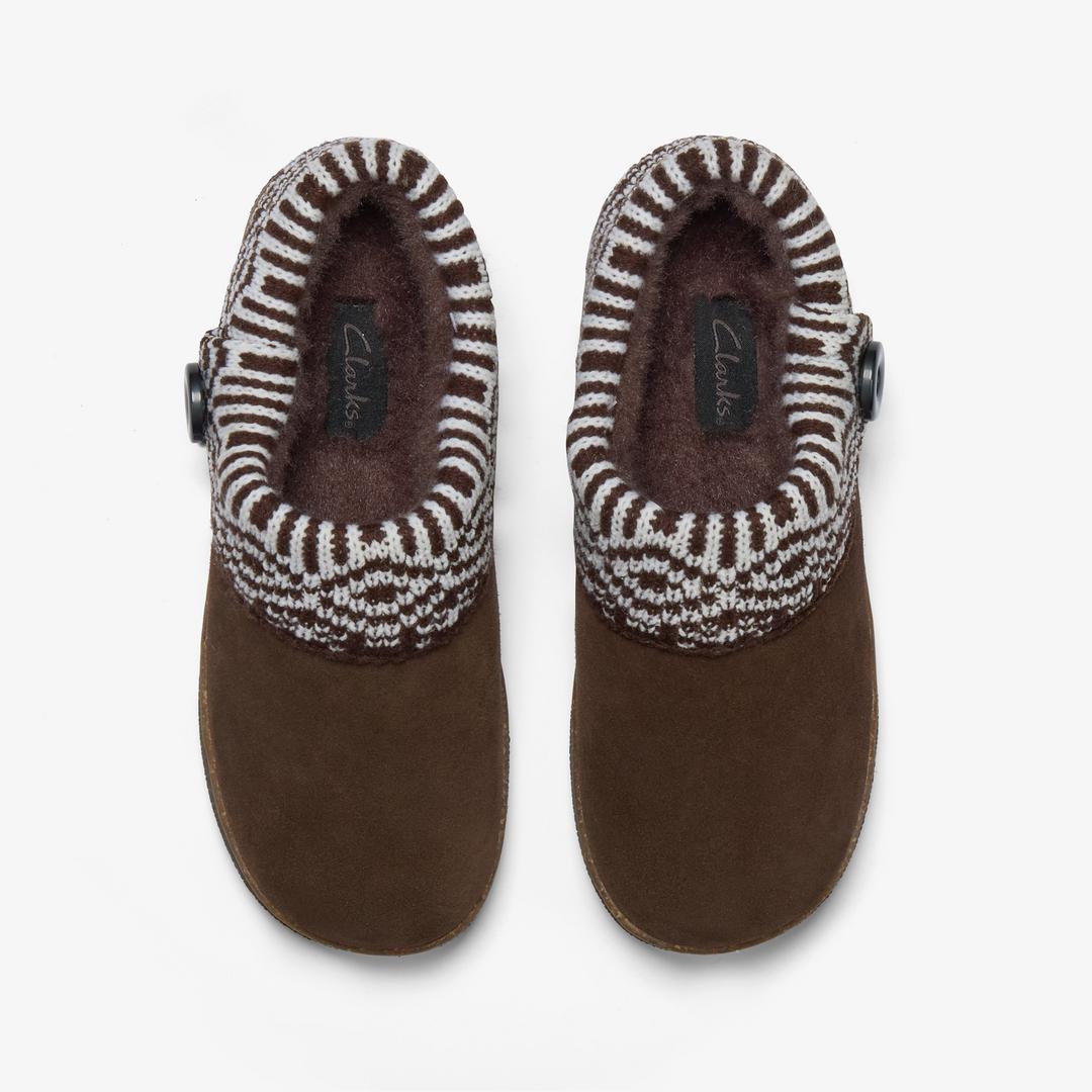 Womens Willowdean Sweater Dark Brown Slippers - Image 6