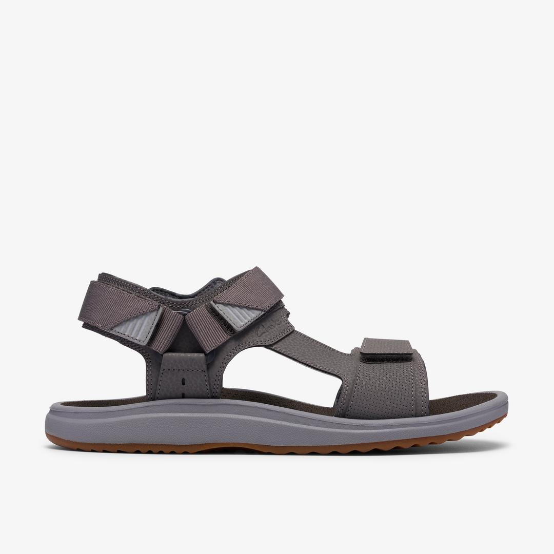 Mens Breeze Trail Grey Sandals| Clarks