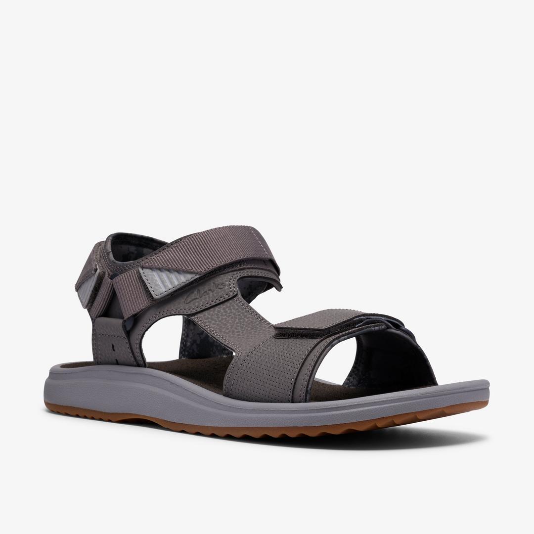 Mens Breeze Trail Grey Sandals| Clarks - Image 4