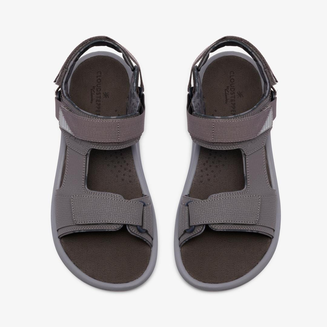 Mens Breeze Trail Grey Sandals| Clarks - Image 6